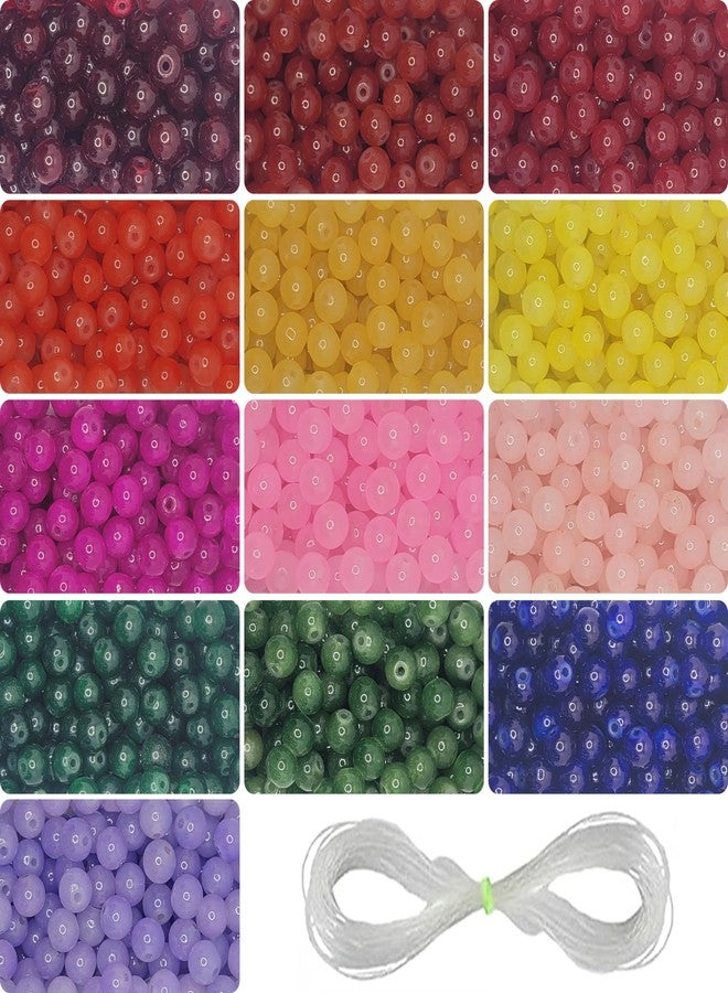 INDIKONB Glass Pearl Beads - Multicolour Round Beads for Craft and Jewelry Making (8mm, Pack of 325) - Colours as per Availability (Multicolour - Plain) - Image 1